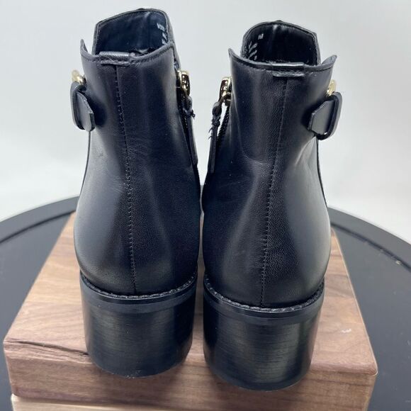 Cole Haan Haidyn Black Leather Ankle Zip Booties 6.5 - Picture 8 of 11